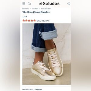 Soludos Metallic Sneakers for Women